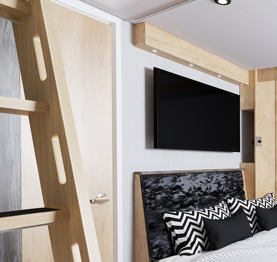 S-Pod 6 pull down bed made up