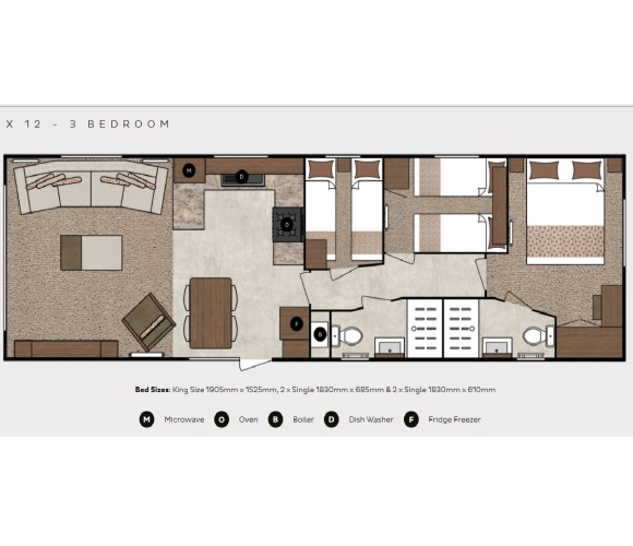 Super Luxury Caravan (3 Bed) image