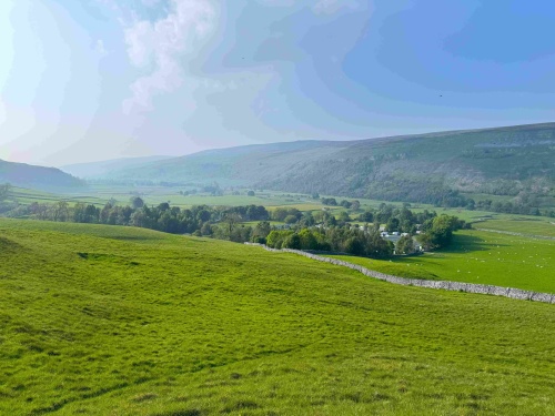 Littondale Caravan Site, from the top field